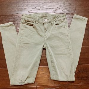 Green American Eagle jegging